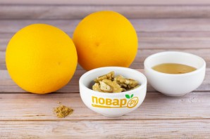Апельсин в духовке с медом и корицей 