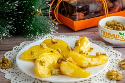 Апельсин в духовке с медом и корицей 