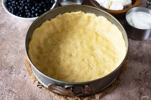 Черничный пирог с творогом 