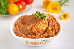 Соус-дип из запеченных баклажан 